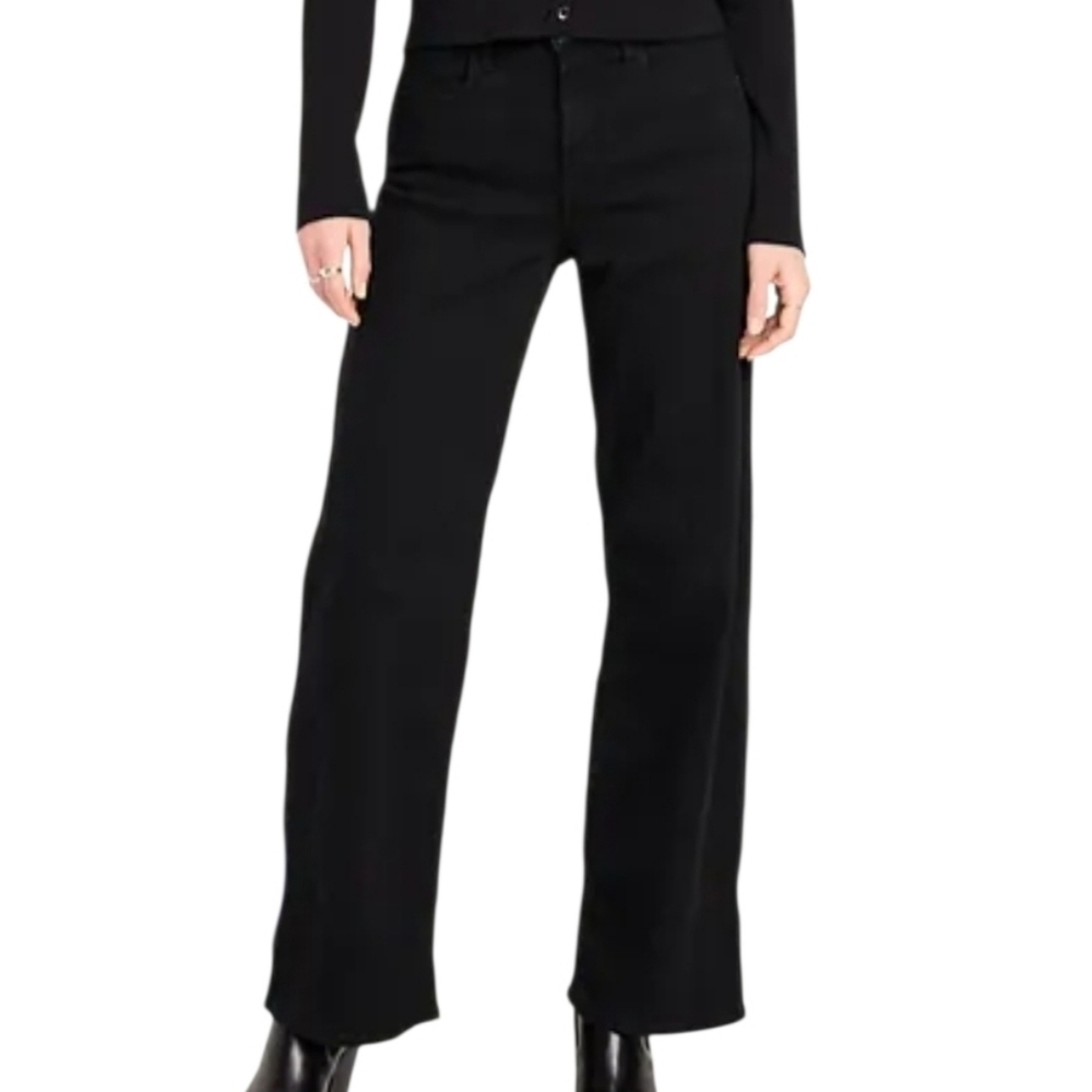 Old Navy | Women's Classic Black Jack Wow Wide Leg Jeans (Size 14 Tall)